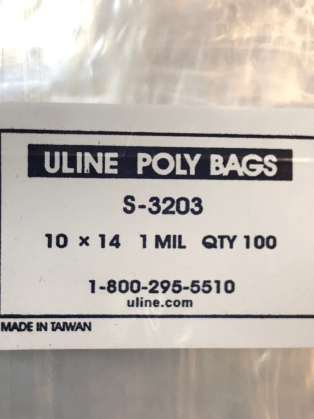 100 Pack Clear 10 x 14 Poly Bags ULINE Best 1 MIL Thick Flat Open Top